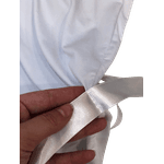 Robe Com Renda Manga Curta Branco TAM U