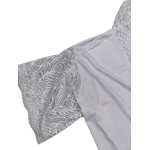 Robe Com Renda Manga Curta Branco TAM U