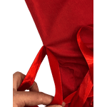 Robe Com Renda Manga Curta Vermelho TAM U