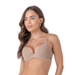 Sutiã De Micro Copas Push Up Com Click Chocolate M (42)