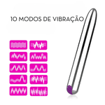 Vibrador Bullet Personal Metalizado
