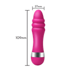 Vibrador Com Anéis Ponto G Toque Aveludado 10x2,5cm Rosa 