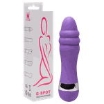 Vibrador com Anéis Ponto G Toque Aveludado 10X2,5cm Roxo
