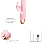 Vibrador Com Estimulador Clitoriano Slug E Rotação