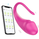 Vibrador De Casal Em formato De Glande Por Aplicativo