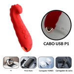Vibrador Em Formato De Lingua Vermelha