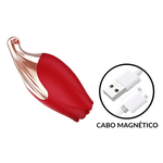Vibrador Em Formato De Rosa com Colar