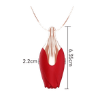 Vibrador Em Formato De Rosa com Colar