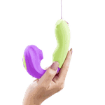 Vibrador Orgasmic Verde Com Roxo