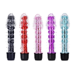 Vibrador Translucido com Glande Preto