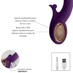 Vibrador Tanos Ponto G Com Estimulador Clitoriano