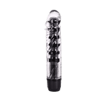 Vibrador Translucido com Glande Preto