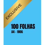 100 folhas 180g A4