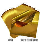 Papel Lamicote Dupla Face Ouro 250g