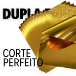 Papel Lamicote Dupla Face Ouro 250g