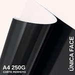 Papel Lamicote Uma Face Preto