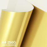 Papel Lamicote Uma Face Ouro Velho