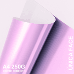 Papel Lamicote Uma Face Rosa Bebê