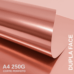 Papel Lamicote Dupla Face Rosé Gold