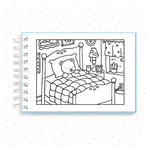 Livro de Colorir cute 50 Folhas Caderno de Desenho Pintura Coloring Book infantil