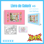Livro de Colorir cute 50 Folhas Caderno de Desenho Pintura Coloring Book infantil