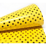 Papel Amarelo Bolinha Laminada