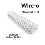 Wire-o 1 1/8 2:1 p/ 250 fls Branco 22 anéis un 