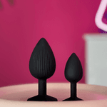 Plug Anal Redondo de Silicone (P) com Ventosa