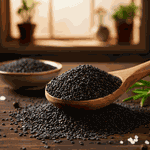 Semente de Gergelim Preto Natural Premium – Rica em Fibras, Cálcio e Nutrientes
