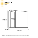ESPELHEIRA AÇO AMEIXA 60X51,5X14CM COZIMAX - DIVERSAS CORES