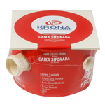 CAIXA SIFONADA QUADRADA BEGE 250X172X50MM 0924 KRONA