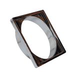 PORTA GRELHA Nº60 QUAD. P/ CAIXA SIF. CROMADA 100MM KRONA