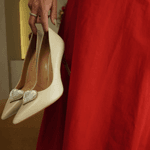 Scarpin Antonela Branco Off em Couro