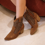 Bota Texana Beatriz Caramelo Strass