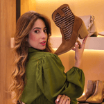 Bota Texana Beatriz Caramelo Strass