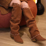 Bota Melinda em Couro Caramelo