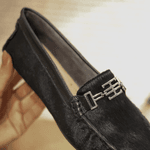 Mocassim Cecília Preto em Couro