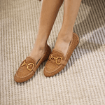 Mocassim Aurora Trama em Couro