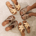 Rasteira Laura Natural Trama 