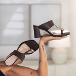 Tamanco Sofie Marrom em Couro