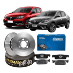 Kit Pastilha Disco Freio Sandero/logan 2014 2017 2020 2022