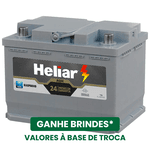 Heliar AGM 60AH + Brindes | Garantia 24 Meses | Com Base de Troca