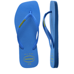 Chinelo Havaianas Slim Square Logo Pop Up - Azul Brilhante