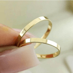 Par De Alianças em Moeda Antiga Revestida em Prata 950