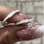 Par De Alianças Em Prata 950 + Anel Solitáro