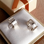 Par De Alianças Em Prata 950