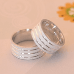 Par De Alianças Em Prata 950