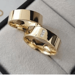 Par de Alianças em ouro 18K 