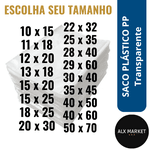 Saco Plástico Transparente Organizador para escritório vários Tamanhos Espessura 0,06 e 0,10 - 100% Virgem