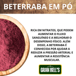 Kit Pré Treino Natural 800g - Farinha Uva + Guaraná em pó + Farinha Beterraba + Gengibre em Pó 200g cada